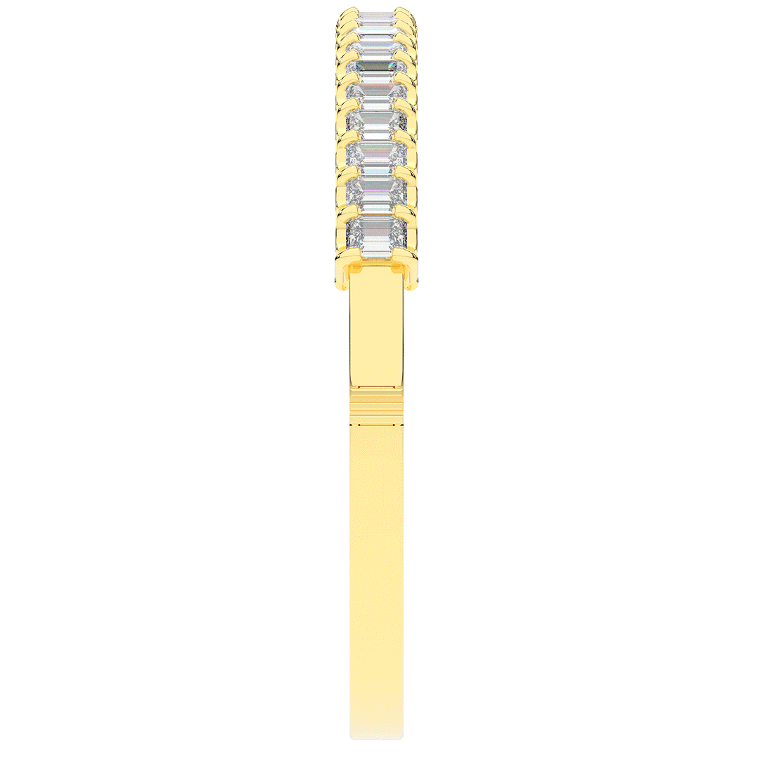 6.50CT.TW EMERALD CUT LAB DIAMOND BANGLE - Nazarelle