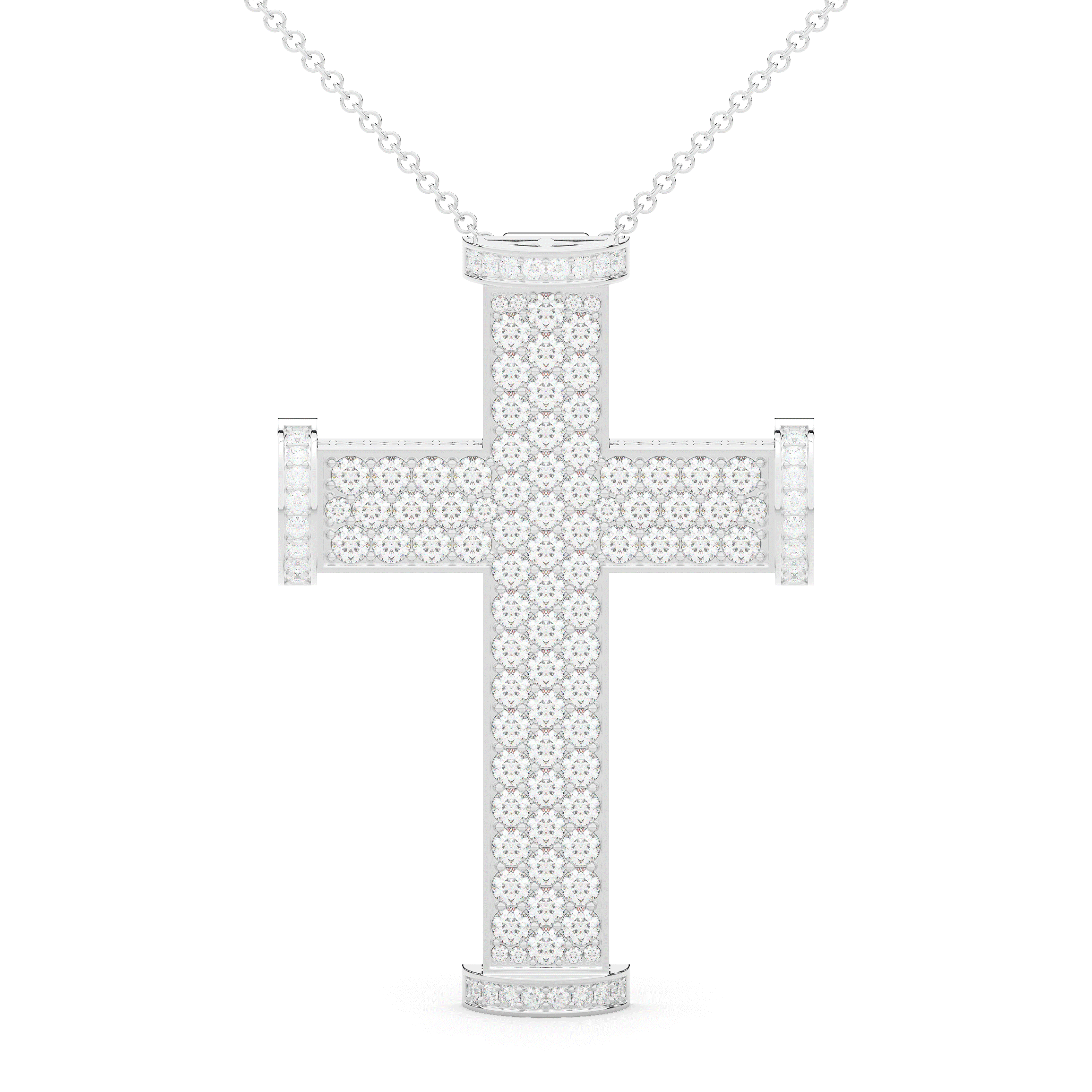Nazar Lab 4.50CT.TW ROUND LAB DIAMOND CROSS PENDANT – Nazar's & Co. Jewelers