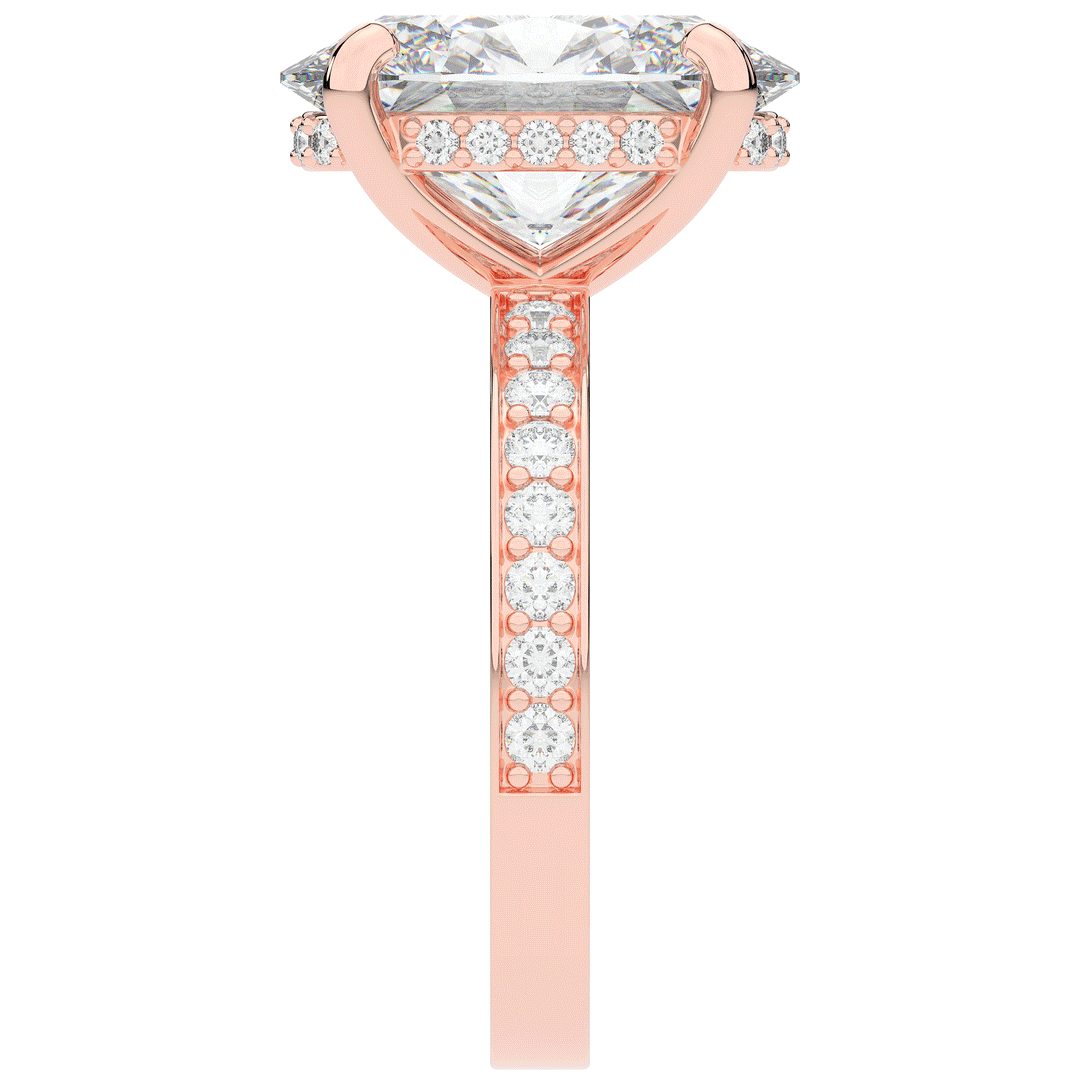 4.30CT.TW OVAL LAB DIAMOND BAND ENGAGEMENT RING