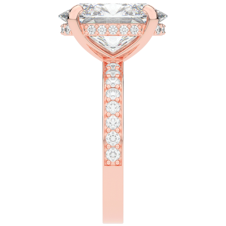4.30CT.TW OVAL LAB DIAMOND BAND ENGAGEMENT RING