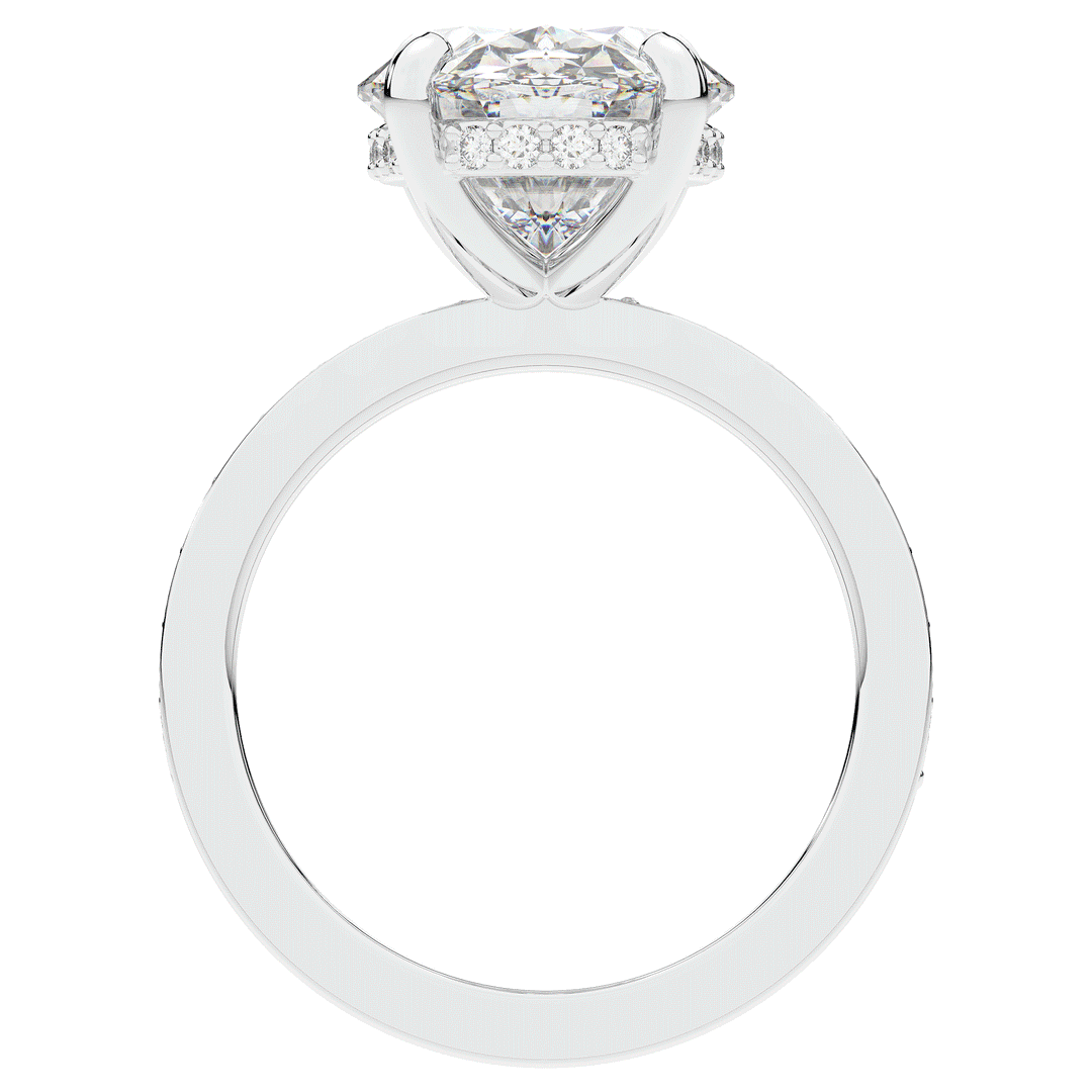 4.30CT.TW OVAL LAB DIAMOND BAND ENGAGEMENT RING