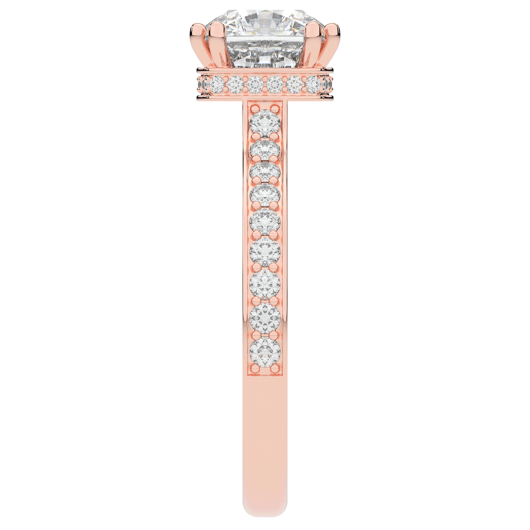 2.60CT.TW CUSHION LAB DIAMOND SOLITAIRE ENGAGEMENT RING - Nazarelle