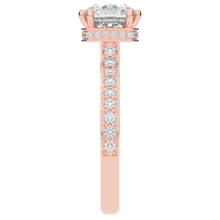 2.60CT.TW CUSHION LAB DIAMOND SOLITAIRE ENGAGEMENT RING - Nazarelle