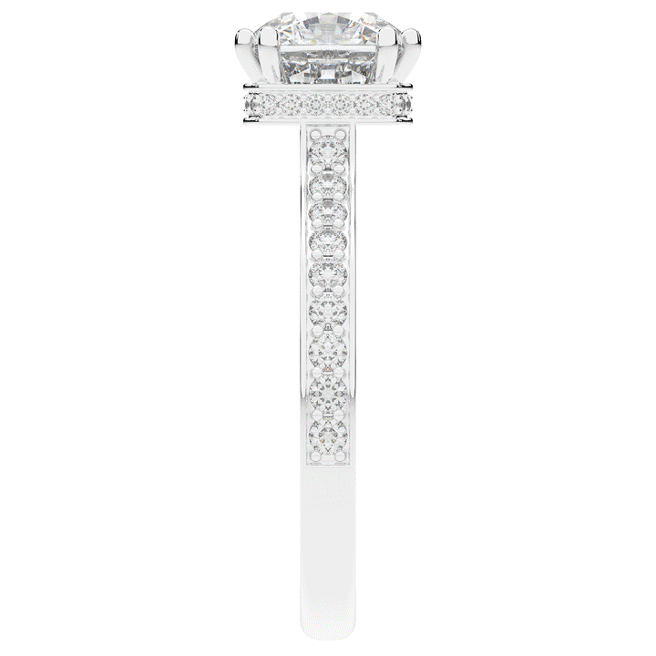 2.60CT.TW CUSHION LAB DIAMOND SOLITAIRE ENGAGEMENT RING - Nazarelle