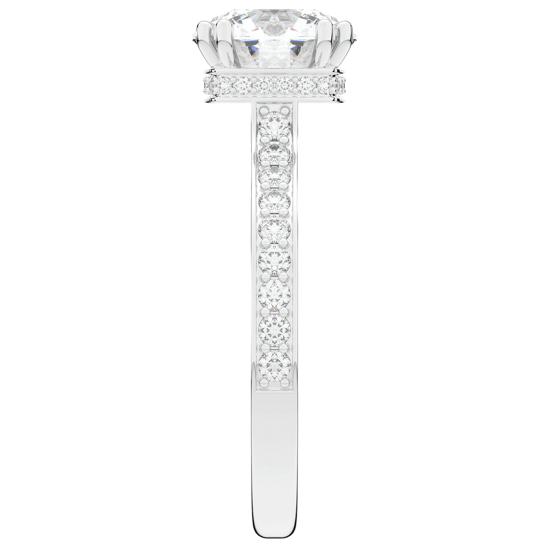2.60CT.TW ROUND LAB DIAMOND SOLITAIRE ENGAGEMENT RING - Nazarelle