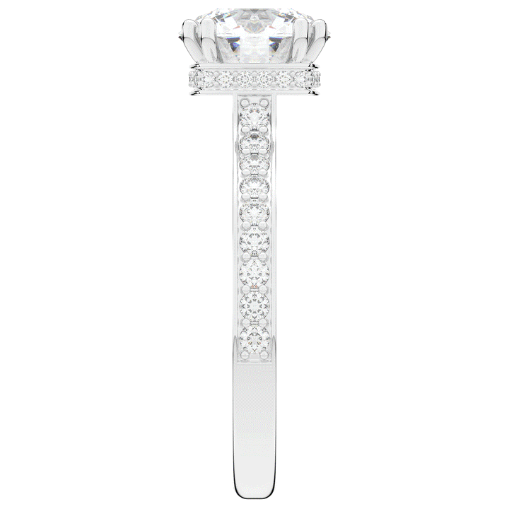 2.60CT.TW ROUND LAB DIAMOND SOLITAIRE ENGAGEMENT RING - Nazarelle