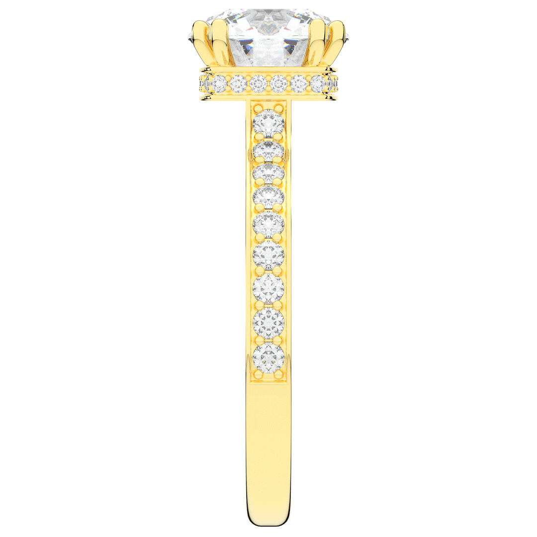 2.60CT.TW ROUND LAB DIAMOND SOLITAIRE ENGAGEMENT RING - Nazarelle