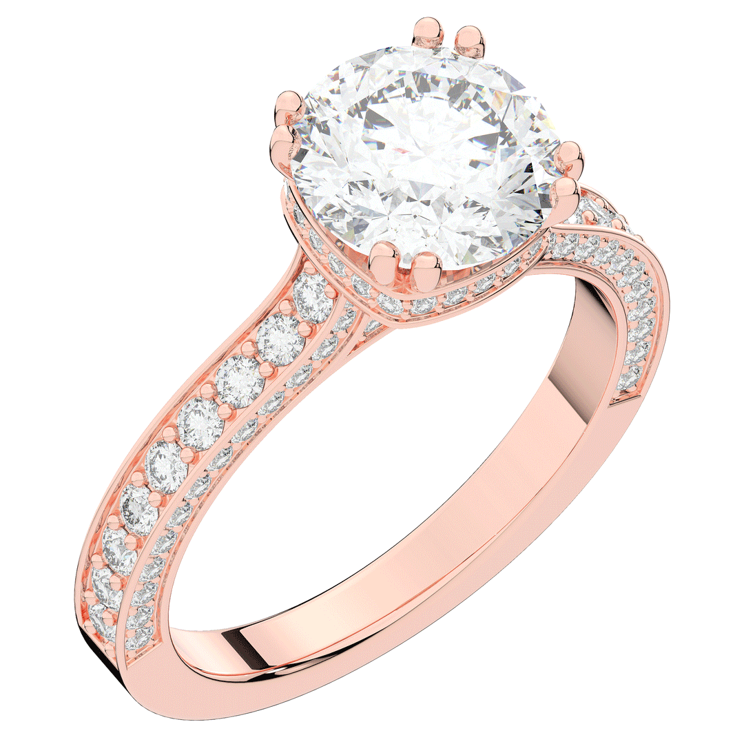 2.60CT.TW ROUND LAB DIAMOND SOLITAIRE ENGAGEMENT RING - Nazarelle