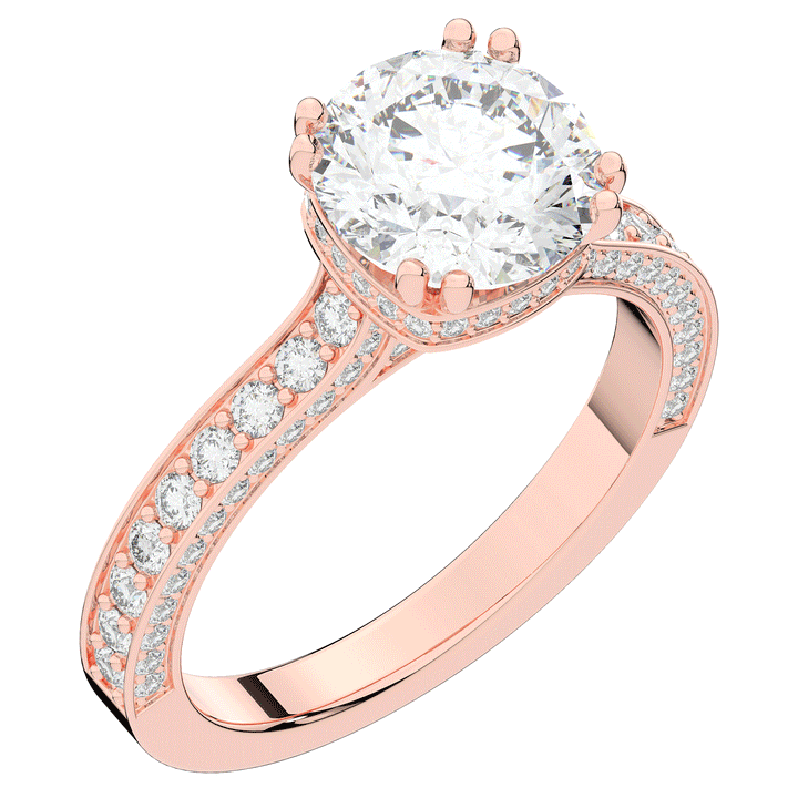 2.60CT.TW ROUND LAB DIAMOND SOLITAIRE ENGAGEMENT RING - Nazarelle