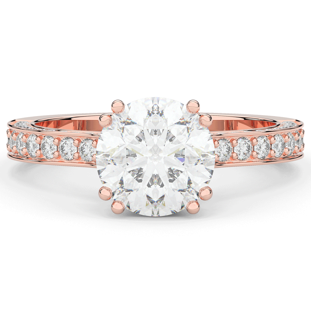 2.60CT.TW ROUND LAB DIAMOND SOLITAIRE ENGAGEMENT RING - Nazarelle