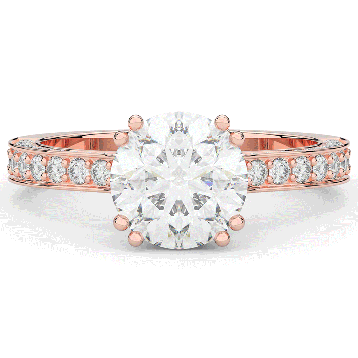 2.60CT.TW ROUND LAB DIAMOND SOLITAIRE ENGAGEMENT RING - Nazarelle