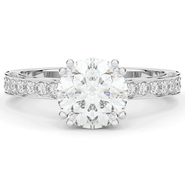 2.60CT.TW ROUND LAB DIAMOND SOLITAIRE ENGAGEMENT RING - Nazarelle