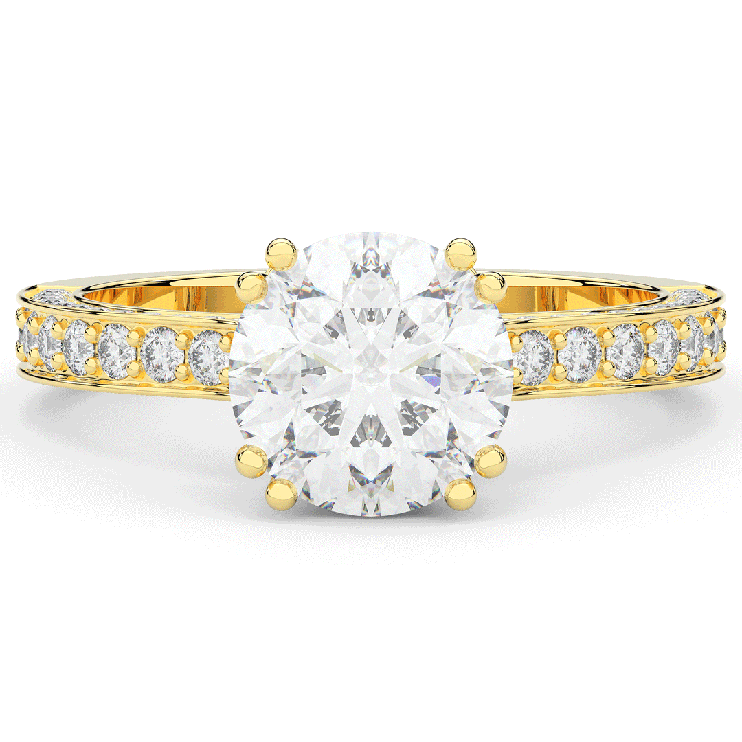 2.60CT.TW ROUND LAB DIAMOND SOLITAIRE ENGAGEMENT RING - Nazarelle