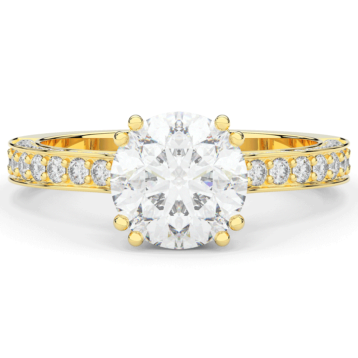 2.60CT.TW ROUND LAB DIAMOND SOLITAIRE ENGAGEMENT RING - Nazarelle