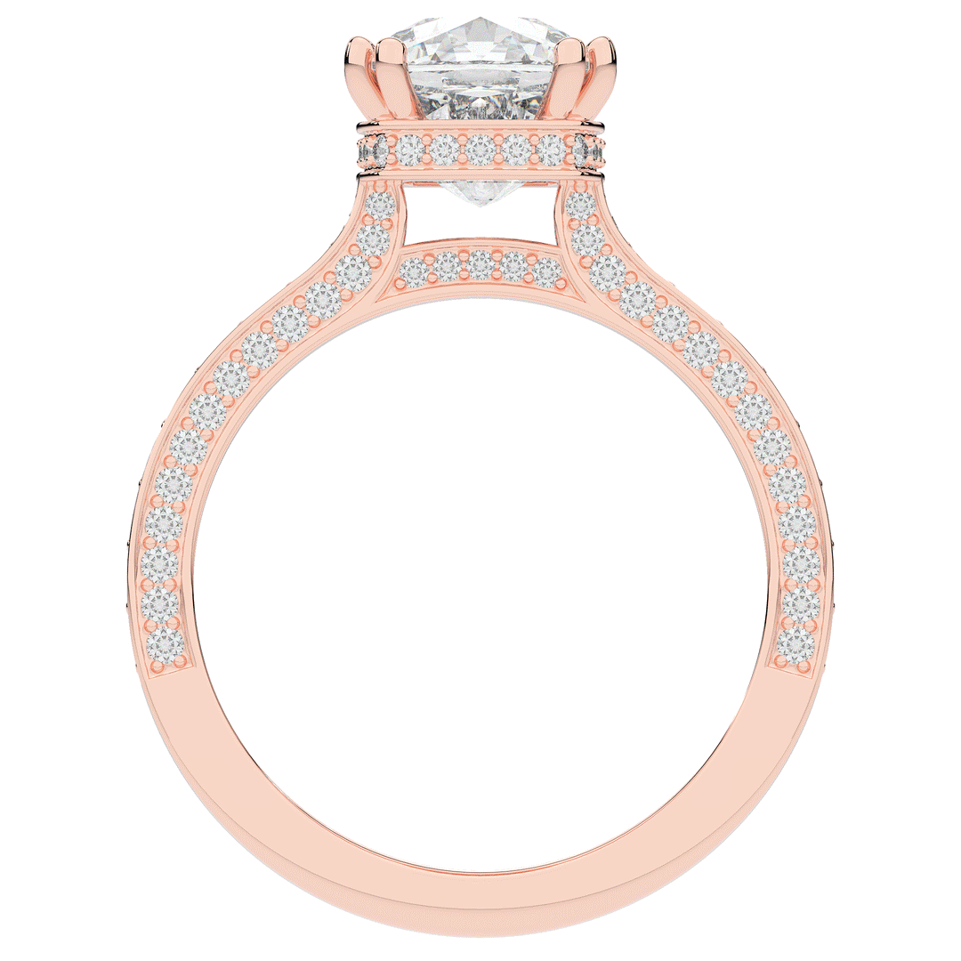 2.60CT.TW CUSHION LAB DIAMOND SOLITAIRE ENGAGEMENT RING - Nazarelle