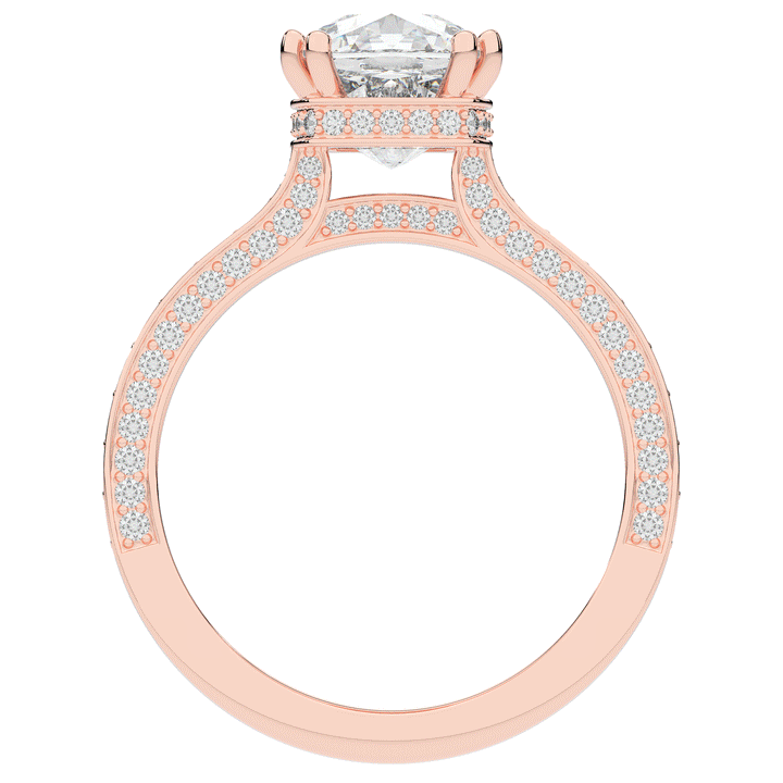 2.60CT.TW CUSHION LAB DIAMOND SOLITAIRE ENGAGEMENT RING - Nazarelle