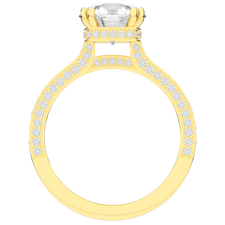 2.60CT.TW ROUND LAB DIAMOND SOLITAIRE ENGAGEMENT RING - Nazarelle