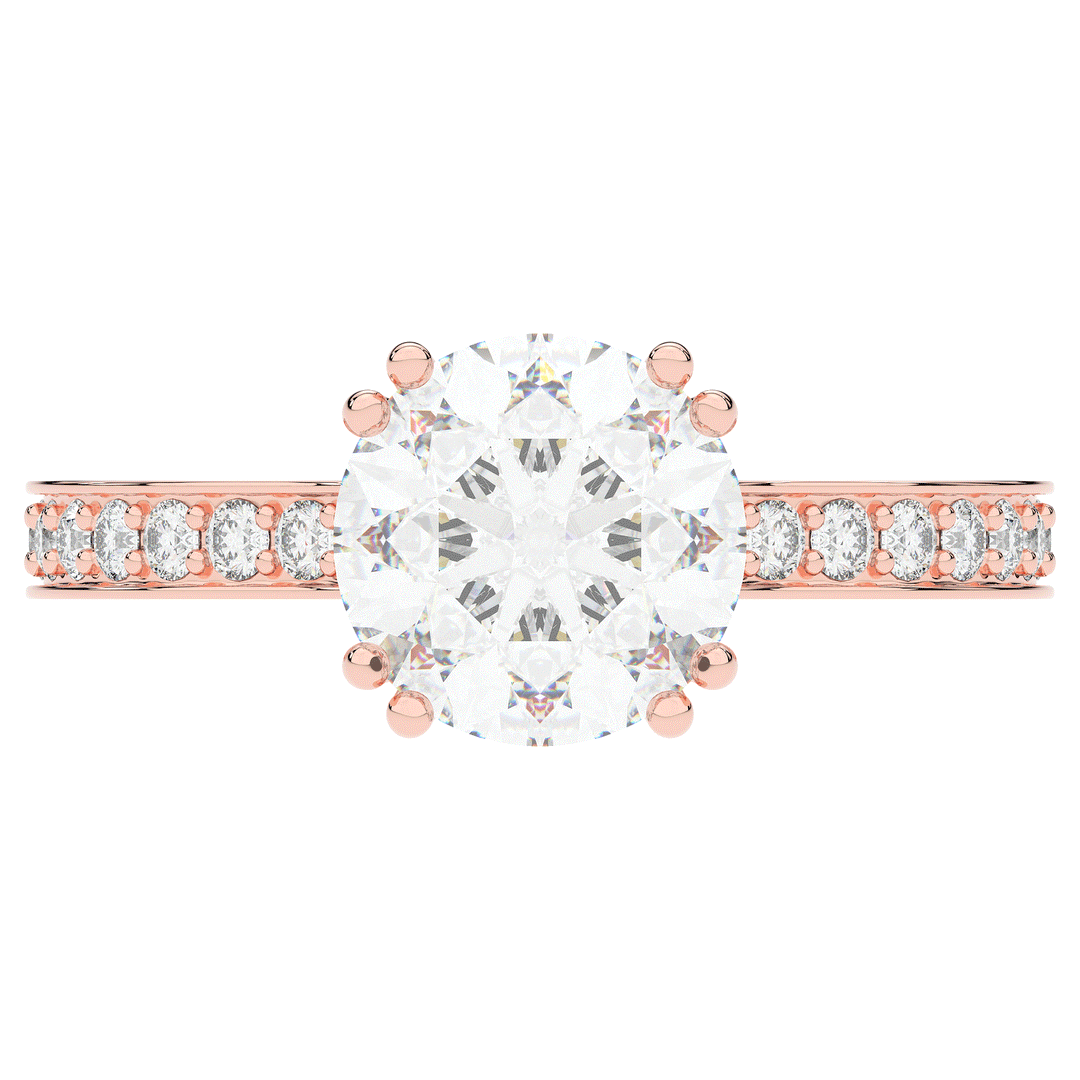 2.60CT.TW ROUND LAB DIAMOND SOLITAIRE ENGAGEMENT RING - Nazarelle