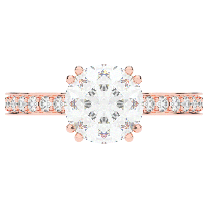 2.60CT.TW ROUND LAB DIAMOND SOLITAIRE ENGAGEMENT RING - Nazarelle