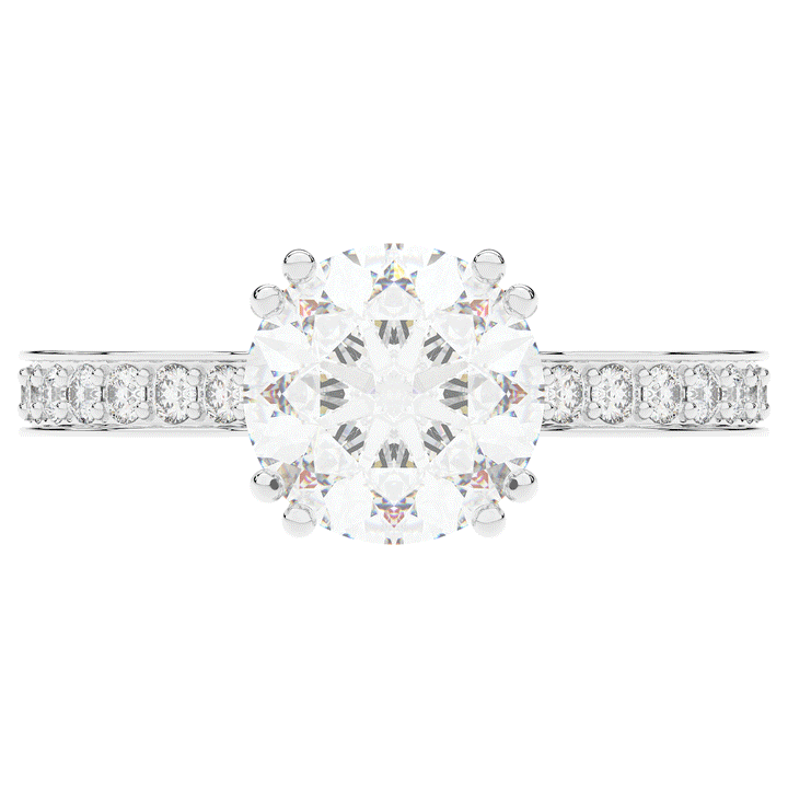 2.60CT.TW ROUND LAB DIAMOND SOLITAIRE ENGAGEMENT RING - Nazarelle