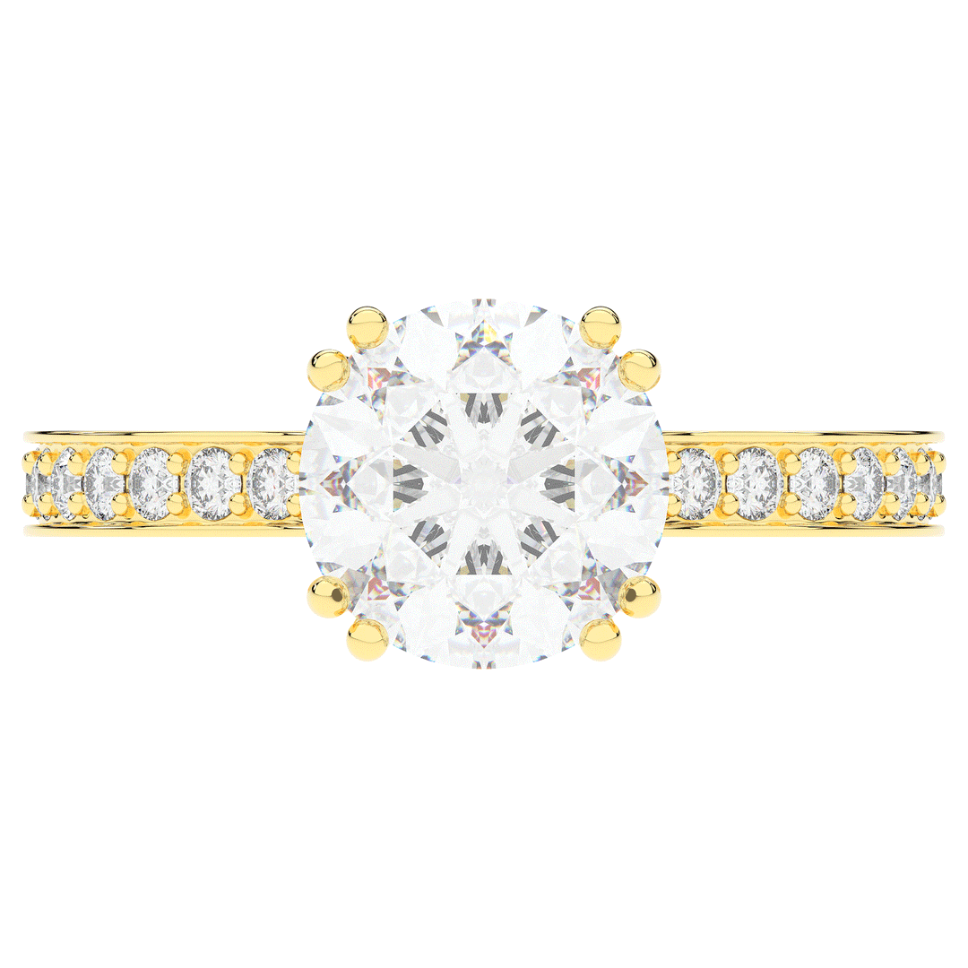 2.60CT.TW ROUND LAB DIAMOND SOLITAIRE ENGAGEMENT RING - Nazarelle