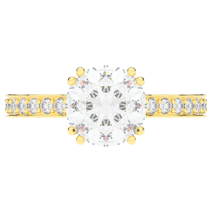 2.60CT.TW ROUND LAB DIAMOND SOLITAIRE ENGAGEMENT RING - Nazarelle