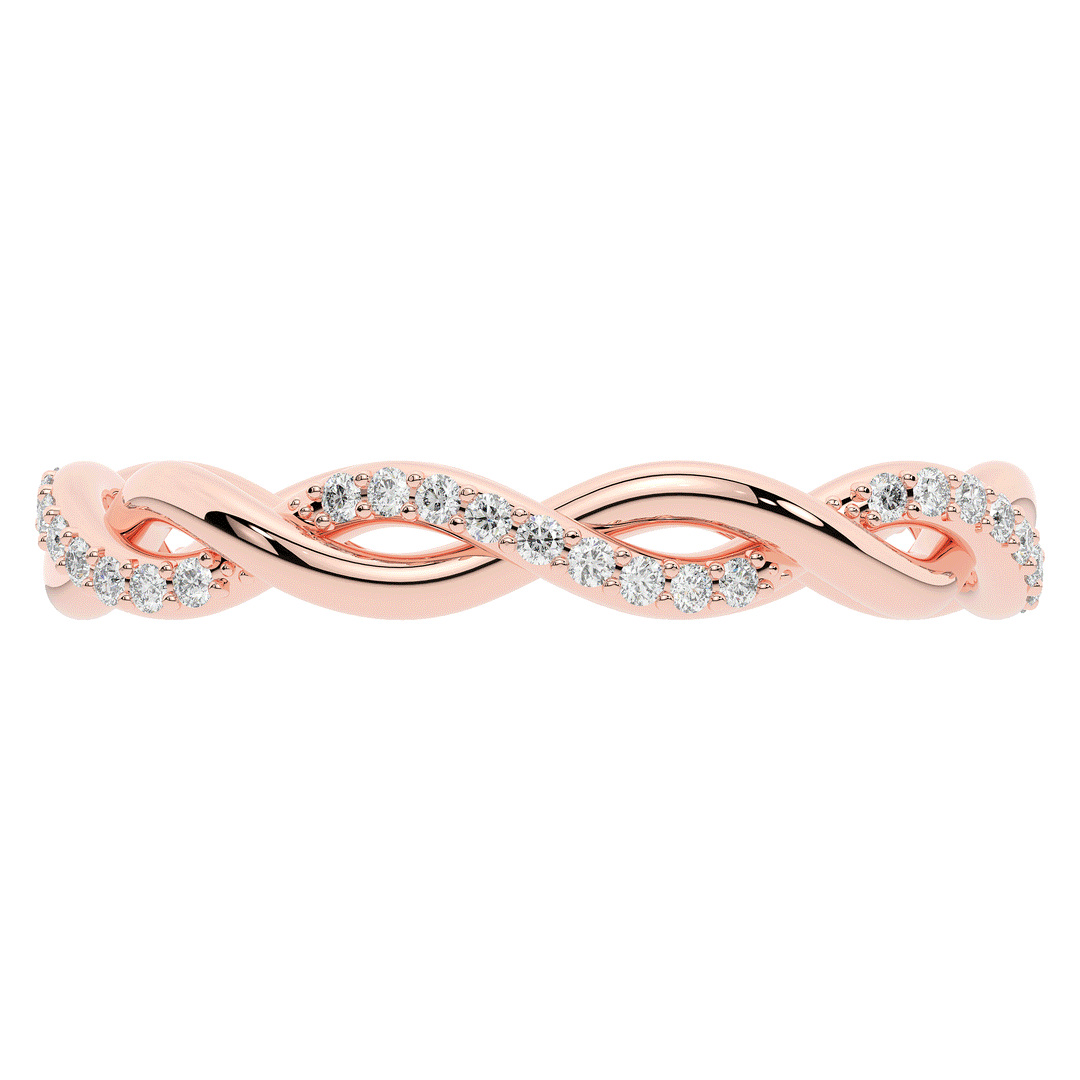0.20CT.TW LAB DIAMOND TWIST ETERNITY WEDDING BAND - Nazarelle