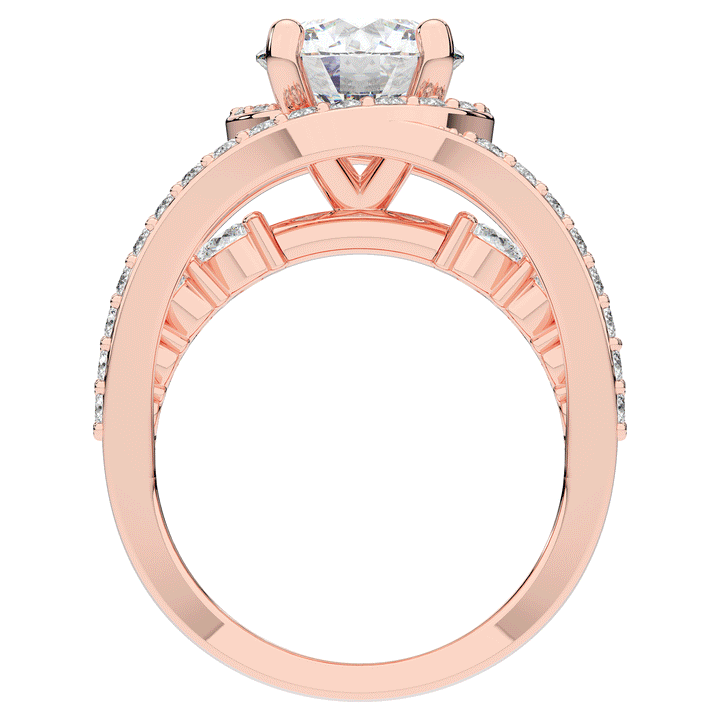 3.30CT.TW ROUND LAB DIAMOND ENGAGEMENT RING - Nazarelle