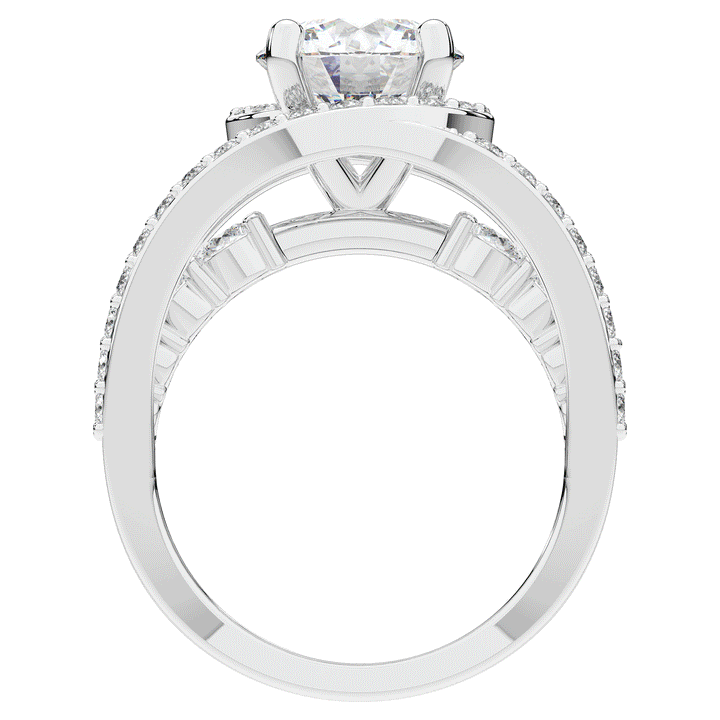 3.30CT.TW ROUND LAB DIAMOND ENGAGEMENT RING - Nazarelle