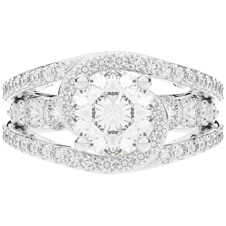 3.30CT.TW ROUND LAB DIAMOND ENGAGEMENT RING - Nazarelle