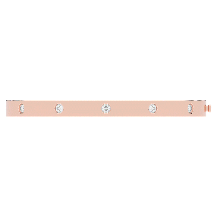 0.50CT.TW ROUND LAB DIAMOND BEZEL SET BANGLE - Nazarelle
