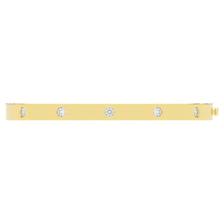 0.50CT.TW ROUND LAB DIAMOND BEZEL SET BANGLE - Nazarelle
