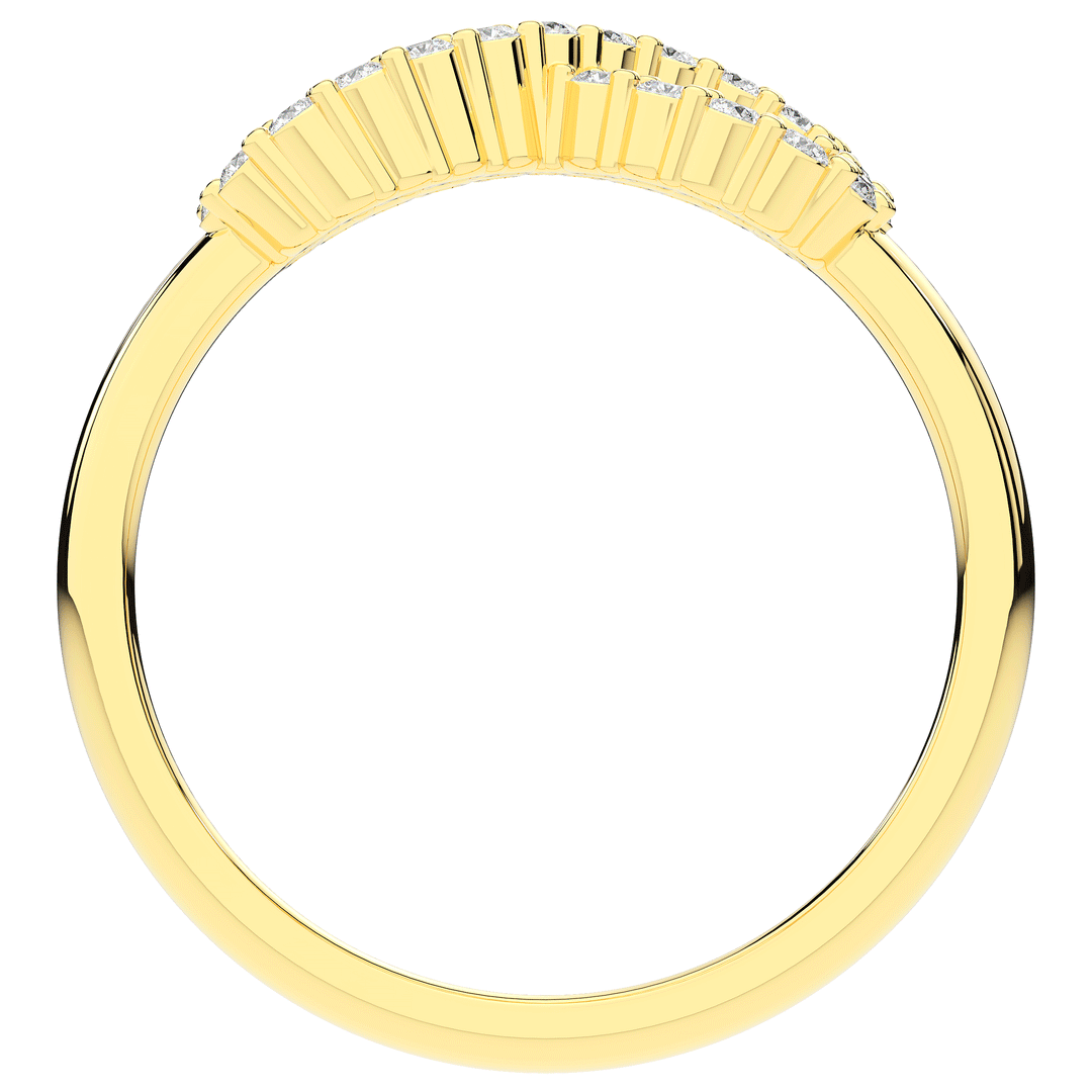 0.20CT.TW ROUND LAB DIAMOND INFINITY SYMBOL WEDDING BAND - Nazarelle