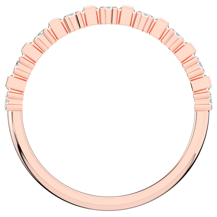 0.75CT.TW BAGUETTE AND ROUND LAB DIAMOND ETERNITY WEDDING BAND - Nazarelle