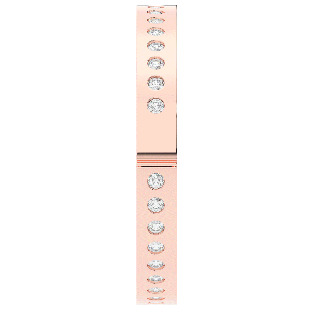 4.50CT.TW ROUND LAB DIAMOND ETERNITY BEZEL SET BANGLE - Nazarelle