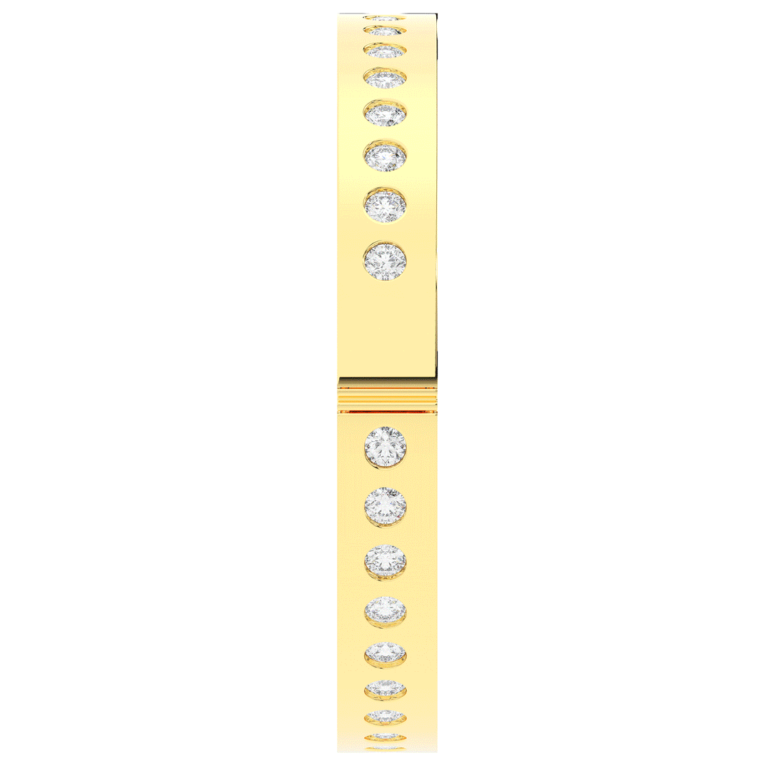 4.50CT.TW ROUND LAB DIAMOND ETERNITY BEZEL SET BANGLE - Nazarelle
