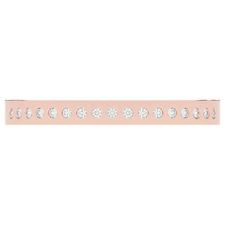 4.50CT.TW ROUND LAB DIAMOND ETERNITY BEZEL SET BANGLE - Nazarelle