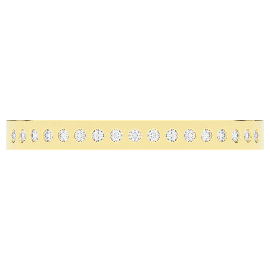4.50CT.TW ROUND LAB DIAMOND ETERNITY BEZEL SET BANGLE - Nazarelle
