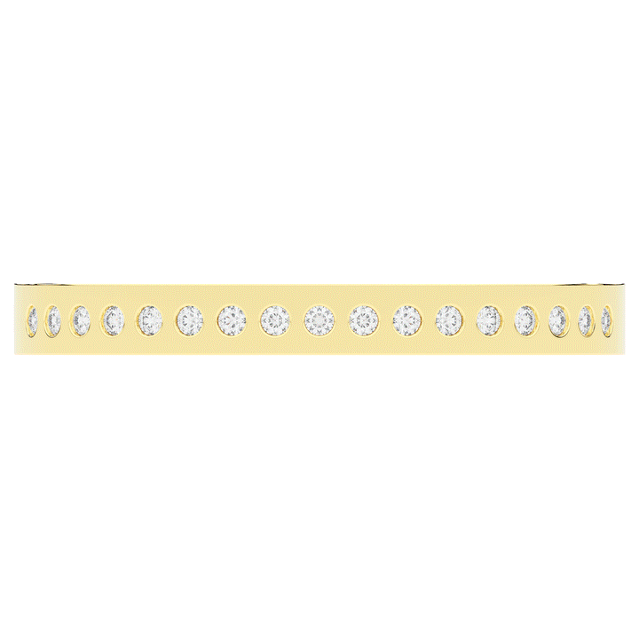 4.50CT.TW ROUND LAB DIAMOND ETERNITY BEZEL SET BANGLE - Nazarelle