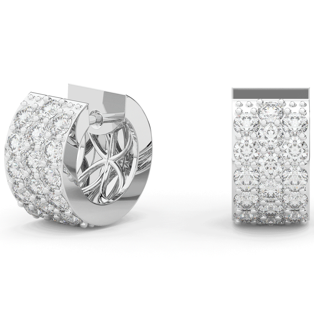 Nazar Lab 2.20CT.TW ROUND LAB DIAMOND HUGGIE EARRINGS – Nazar's & Co. Jewelers