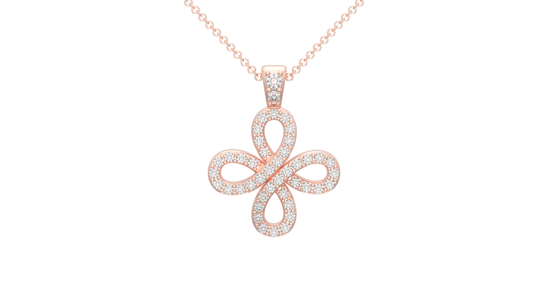 0.25CT.TW ROUND LAB DIAMOND HEART PENDANT - Nazarelle