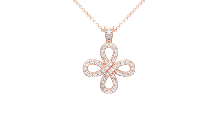 0.25CT.TW ROUND LAB DIAMOND HEART PENDANT - Nazarelle