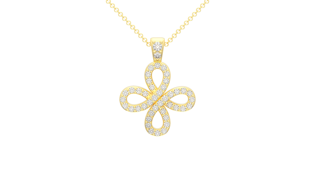 0.25CT.TW ROUND LAB DIAMOND HEART PENDANT - Nazarelle