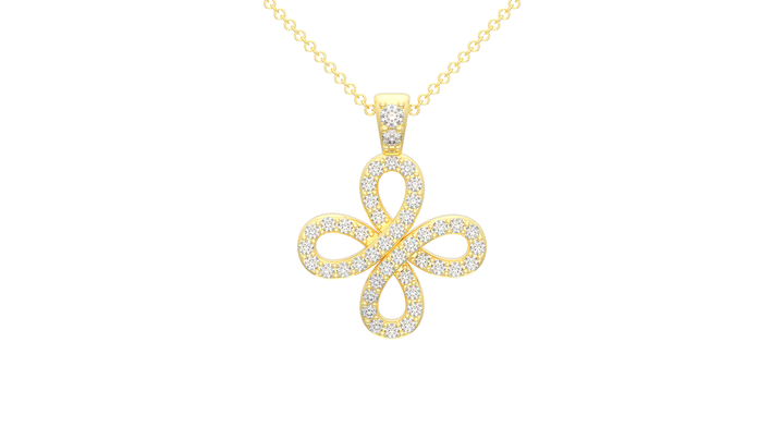 0.25CT.TW ROUND LAB DIAMOND HEART PENDANT - Nazarelle