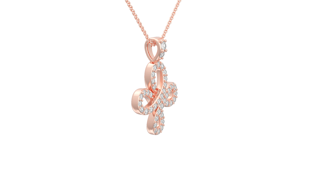 0.25CT.TW ROUND LAB DIAMOND HEART PENDANT - Nazarelle