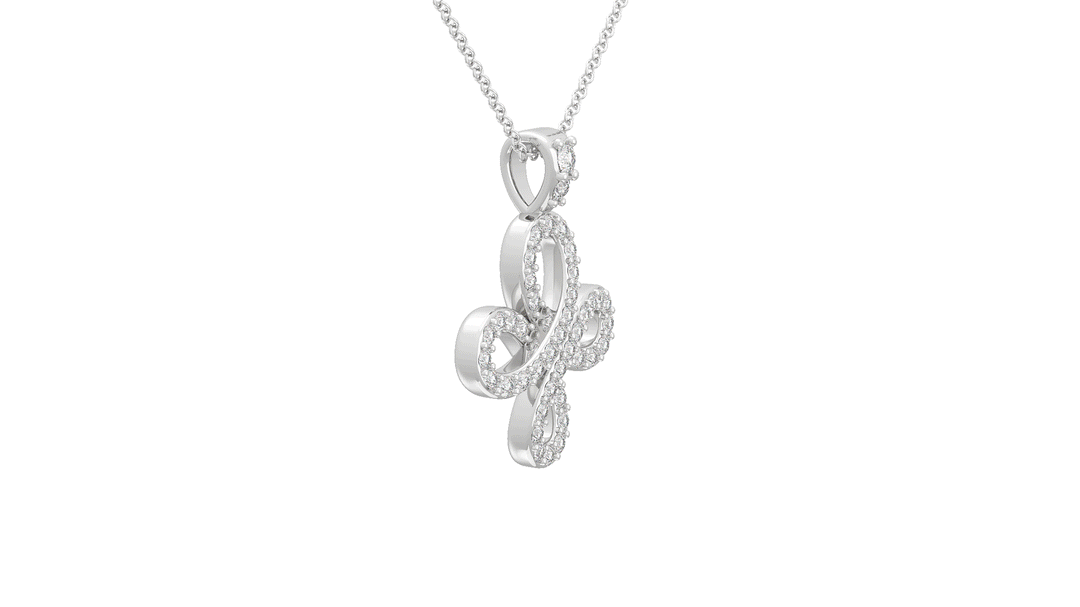 0.25CT.TW ROUND LAB DIAMOND HEART PENDANT - Nazarelle