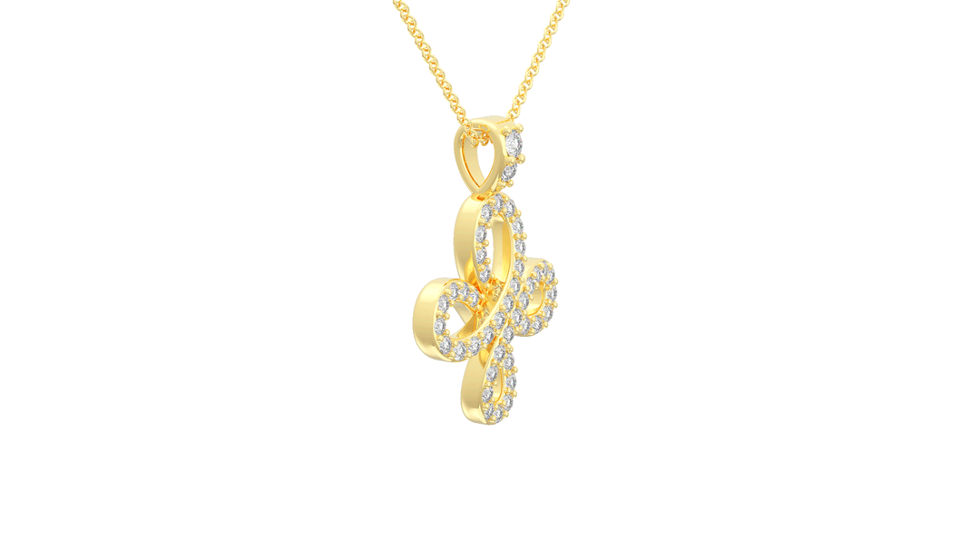 0.25CT.TW ROUND LAB DIAMOND HEART PENDANT - Nazarelle