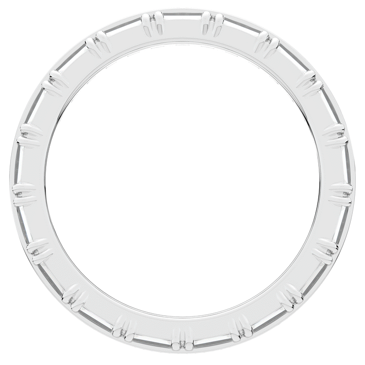 1.40CT.TW BAGUETTE AND ROUND LAB DIAMOND WEDDING BAND - Nazarelle