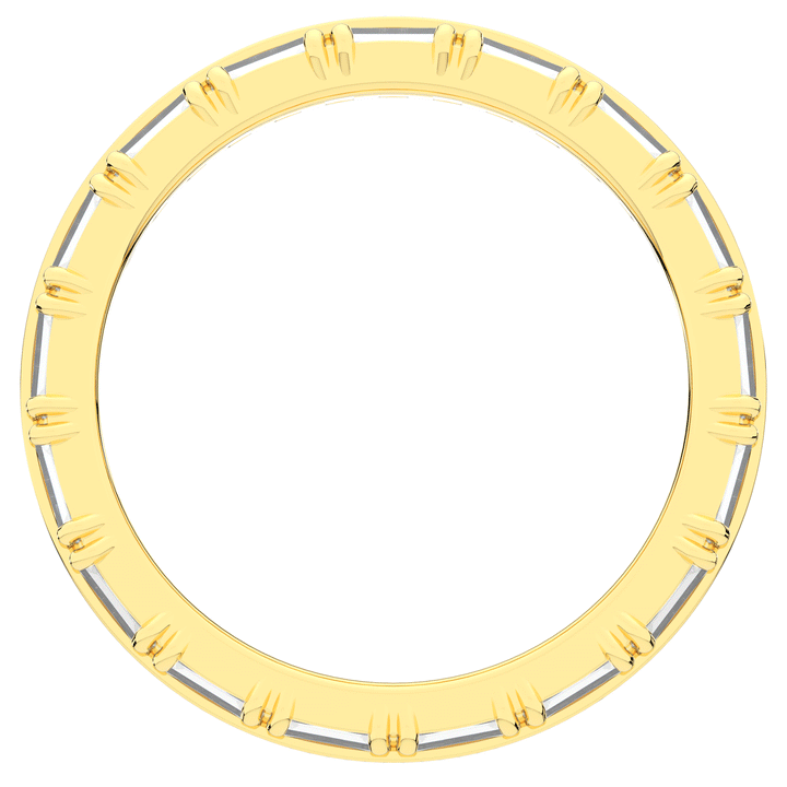 1.40CT.TW BAGUETTE AND ROUND LAB DIAMOND WEDDING BAND - Nazarelle