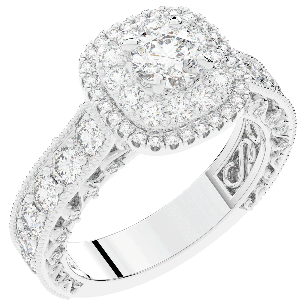 2.30CT.TW ROUND LAB DIAMOND ENGAGEMENT RING - Nazarelle